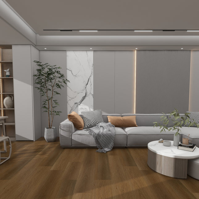 Lennus 7mm Hybrid Flooring - Espresso Wood (2.23 sqm)